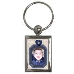 Denim Frame Rectangle Key Chain - Key Chain (Rectangle)