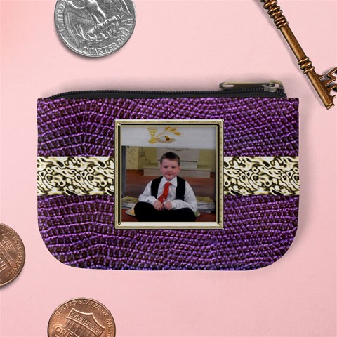 Purple Python Mini Coin Purse By Catvinnat Back