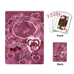 Love Pink Heart Rose Playing Cards - Playing Cards Single Design (Rectangle)