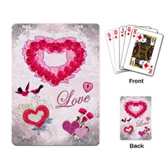 Love pink lace Heart Rose playing cards w photos - Playing Cards Single Design (Rectangle)