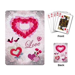Love pink lace Heart Rose playing cards w photos - Playing Cards Single Design (Rectangle) Love pink lace Heart Rose playing cards w photos - Playing Cards Single Design (Rectangle)