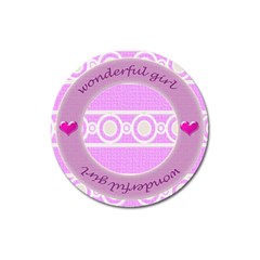 Wonderful girl magnet - Magnet 3  (Round)