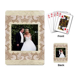 Damask Wedding Mocha playing Cards - Playing Cards Single Design (Rectangle)