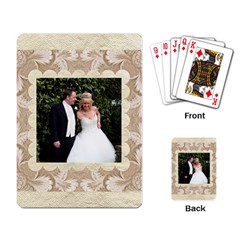 Damask Wedding Mocha playing Cards - Playing Cards Single Design (Rectangle)