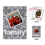 Grey Damask family playing Cards - Playing Cards Single Design (Rectangle)