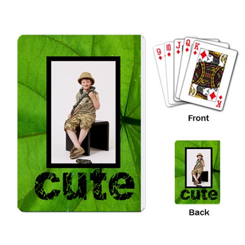 Jungle Cute Playing Cards By Catvinnat Back