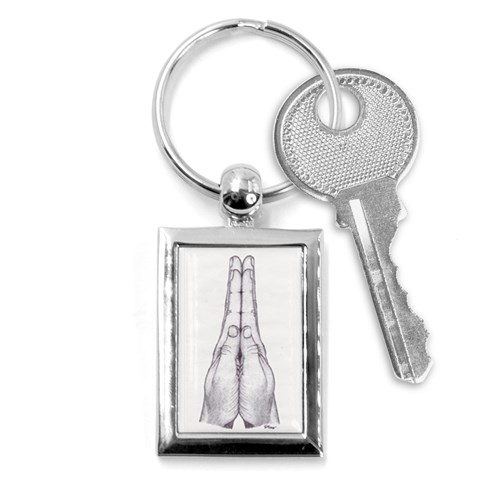 Seth Praying Hands Keychain By Debra Macv Front