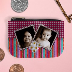 Candy Stripe Twin Frame Mini Coin Purse