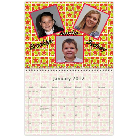 2011 Calendar By Tammy Jan 2012