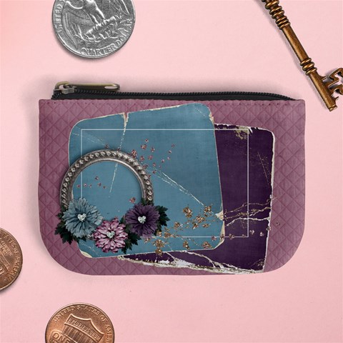 Love/flowers/hearts Mini Coin Purse By Mikki Front