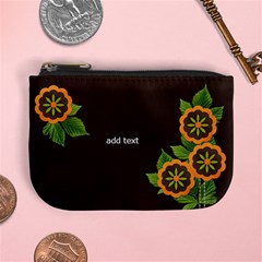 Mini coin purse- orange flowers