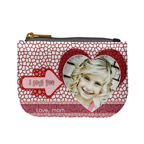 I Love You Coin Purse For Valentines Day By Danielle Christiansen Front