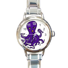 Angry Octo - Round Italian Charm Watch