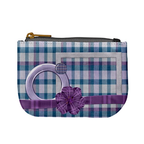 Lavender Rain Coin Bag 2 By Lisa Minor Front