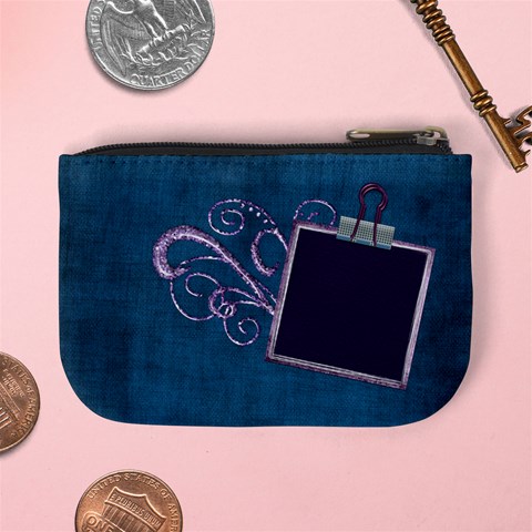 Lavender Rain Coin Bag 2 By Lisa Minor Back