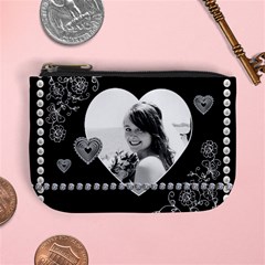 Elegant Pearl Heart Mini Coin Purse