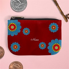 mini coin purse- blue flowers