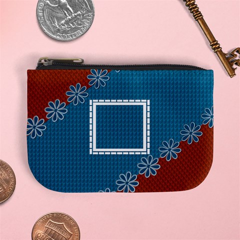 Blue & Red Coin Purse By Daniela Front