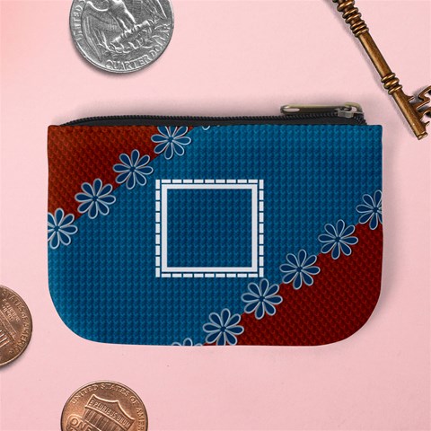 Blue & Red Coin Purse By Daniela Back