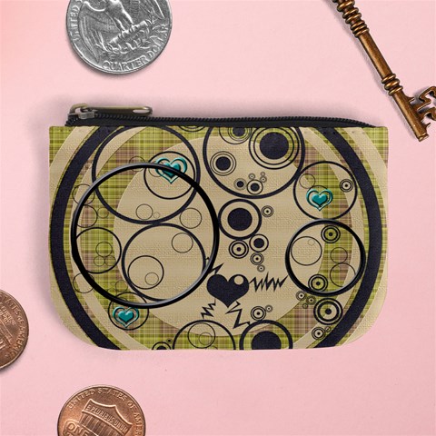 Heart Bubbles Coin Purse By Daniela Front