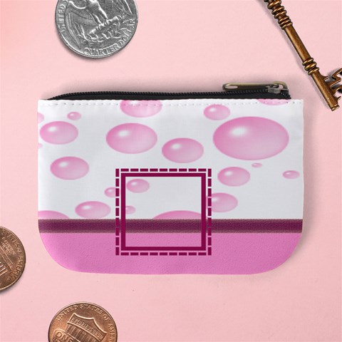 Pink Bubbles Coin Purse By Daniela Back