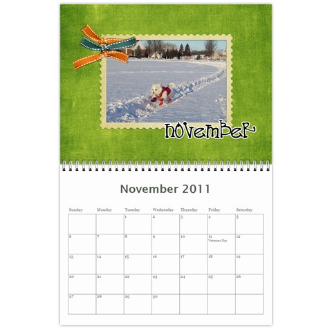 2011 Snowy s Calendar By Xinpei Nov 2011