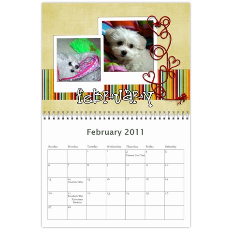 2011 Snowy s Calendar By Xinpei Feb 2011