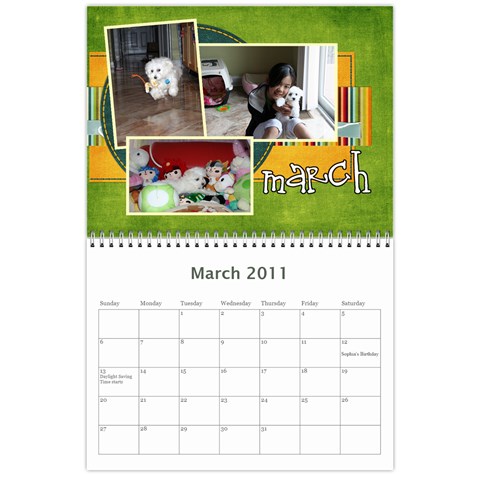 2011 Snowy s Calendar By Xinpei Mar 2011