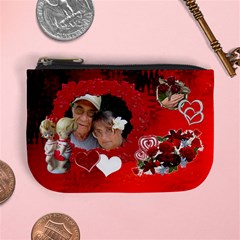 Valentine boy girl red hearts n Roses Mini coin Purse 