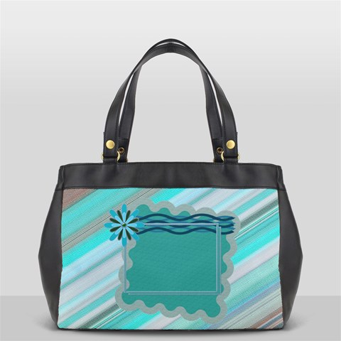 Blue Flower Office Bag By Daniela Front