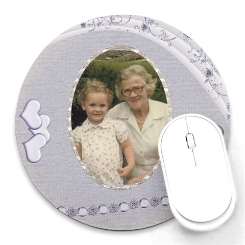 April Round Mouse Mat By Kdesigns Front