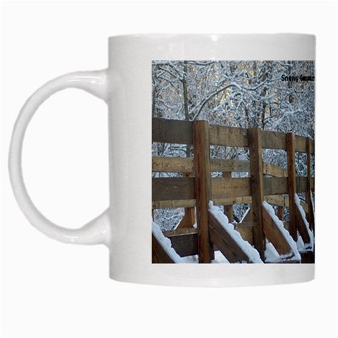 Snowy Bridge Mug By L  Lee Left