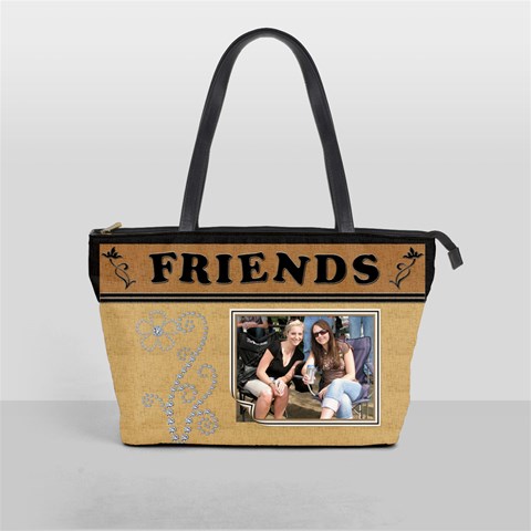 Food & Friends Classic Shoulder Handbag By Lil Front