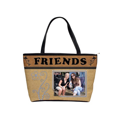 Food & Friends Classic Shoulder Handbag By Lil Front