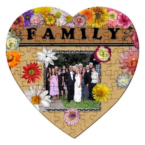 Family Flower Heart Puzzle By Lil Front
