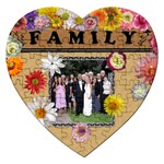 Family Flower Heart Puzzle - Jigsaw Puzzle (Heart)