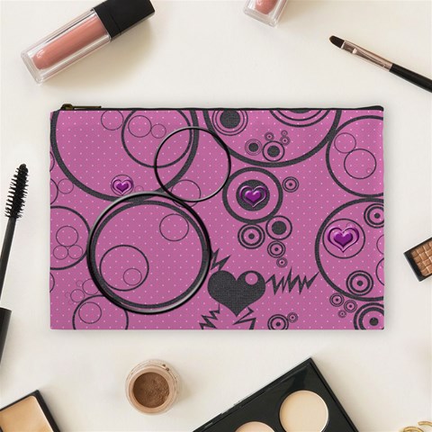 Love Bubbles L Cosmetic Bag By Daniela Front