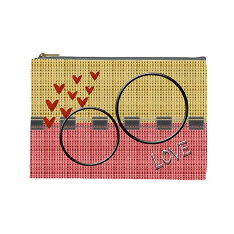 Love U L Cosmetic Bag By Daniela Front