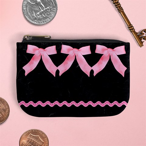 Black & Pink Coin By Kim White Front