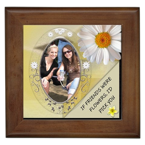 Friends & Flowers Framed Tile By Lil Front