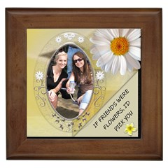 Friends & Flowers Framed Tile