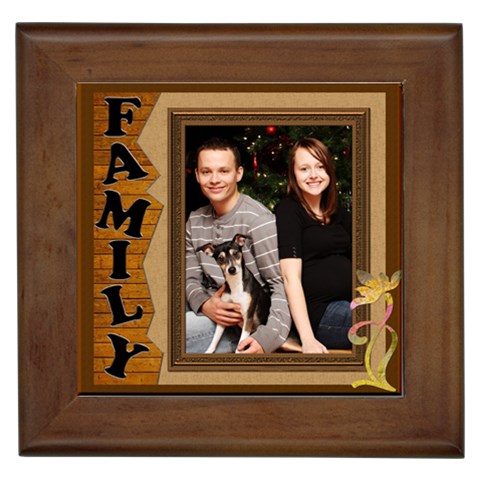 Our Family Framed Tile By Lil Front