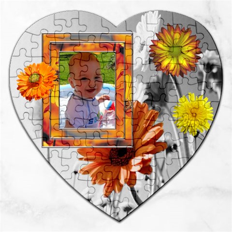 Flowers Heart Puzzle By Lil Front