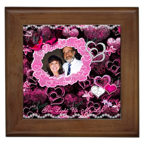 Hearts N Roses You Light Up My Life Pink Framed Time By Ellan Front