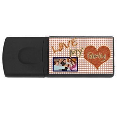 love my family usb - USB Flash Drive Rectangular (4 GB)