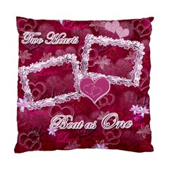 Two Hearts Beat As One PINK Cushion Case (5 styles) - Standard Cushion Case (One Side) Two Hearts Beat As One PINK Cushion Case (5 styles) - Standard Cushion Case (One Side)
