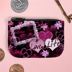 Love Life Purple Mini Coin Purse