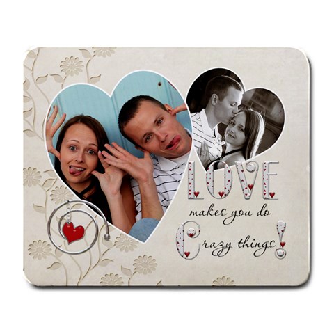 Crazy Love Rectangular Large Mousepad By Lil Front