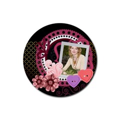 love - Rubber Coaster (Round)