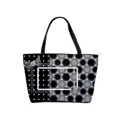 classic shoulder handbag black and white